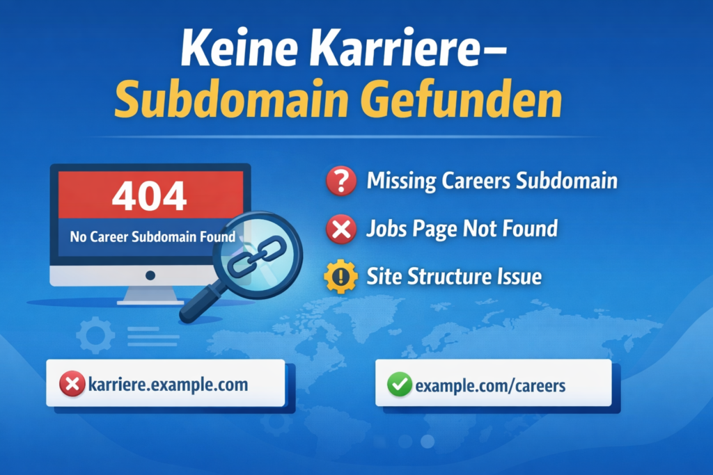 Keine Karriere-Subdomain gefunden